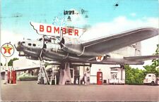 Postcard The Bomber Boeing B17 Flying Fortress Texaco Gas - Pmk Eugene OR 1957 picture