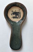 Moose Spoon Rest by Always Azul Pottery Colorado USA 9.5