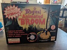 Magical Animated Enchanted Halloween Witch Broom 4ft Tall Sound & Motion Tested picture