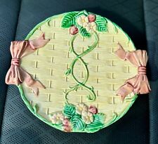 Haldon Pink Ribbon And Bow Basket Weave Plate picture