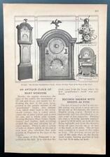 17th Century Grandfather Astronomical Clock 1913 pictorial Eva Falmouth picture