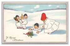 Postcard A Merry Christmas Embossed picture