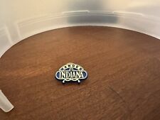 Vintage Wander Indiana Blue Gold Plastic Lapel Pin IN Souvenir picture