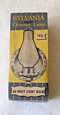 Vintage NEW 1960’s Sylvania Chimney Shaped 60 Watt Lamp Bulb NIP WORKS picture