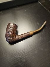 Vintage Georg Jensen ‘Antik’ Rough Angled Denmark Rusticated Horn Estate Pipe picture