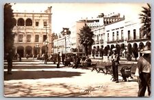 Vista de la Plaza Av Moderno. Morelia Mich.  Mexico Real Photo Postcard. RPPC picture