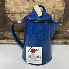 Cinsa Enamelware Coffee Pot Camping Essentials 6.25” Tall 3 Cup picture