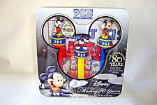 Disney Mickey Mouse Collectable PEZ Dispenser Set in Metal Tin with Vint. Poster picture