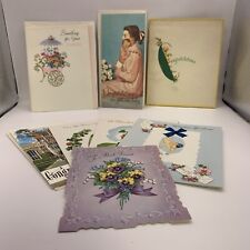 Lot: 9 Vintage Greeting Cards. Some Have Envelopes. Cards Never Been Used. picture