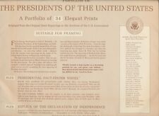 1961 Engraved Portfolio 34 US Presidents: Washington to JFK Fact Wheel, D of Ind picture