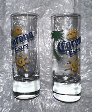 Corona Extra Tall Shot Glasses *Limited Edition Palm Tree + Sun *NEW * 2-pcs picture