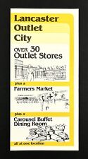 1980s Lancaster PA Outlet City Shopping Farmers Market Vintage Travel Brochure picture