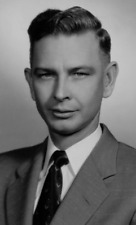 6L Photograph 1960's Handsome Older Man Head Shot ID Photo Portrait 4X5 picture