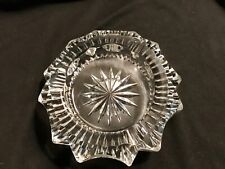 Vintage Cut Crystal Lead Ashtray Heavy Weight Very Good Condition  See Photos picture