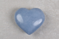 Blue Angelite Heart from Peru   4.5  cm  # 19635 picture