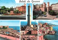 Genoa Italy, Piazza Corvetto, La Lanterna, Nuovo Lido, Boccadasse, VTG Postcard picture