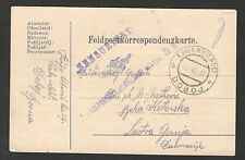 GERMANY-AUSTRIA-HUNGARY-MONTENEGRO-BOSNIA-FELDPOST CENSORED POSTCARD-1917. picture
