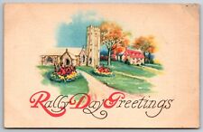 Rally Day Town Pennsylvania PA 1923 Reformed Sunday School Church Fall  Postcard picture