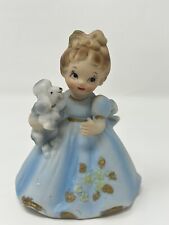 Vintage 1950's Lefton Marika's Original Figurine Girl Holding Poodle #4638 picture