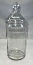 VTG 10” Tall Clear Glass Apothecary Licorice Candy Jar with Lid Anchor Hocking picture