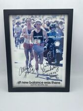 1982 Boston Marathon Dick Beardsley Alberto Salazar Signed Photo 12x9 1/2 picture