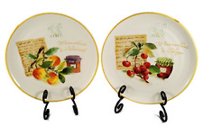 NWT~Ceramica Cuore~Marmellata B~2 Pc Set~9 1/4” Salad Lunch Plates~Made in ITALY picture