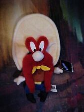 Vintage 1999 Warner Brothers Studio Store Yosemite Sam 8” Plush Bean Bag Toy picture