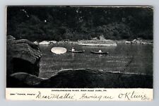 Rock Point Park PA-Pennslyvania, Connoquenessing Creek, Vintage c1906 Postcard picture
