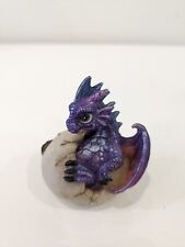 Dragon Baby Hatching From Egg Purple Statue 2.5
