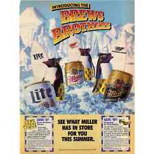 Vintage 1989 Print Ad for Miller Beer 