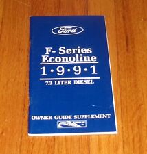 Original 1991 Ford F-Series Econoline 7.3L Diesel Owners Manual Supplement picture
