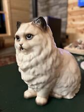 Vintage Cream Colored Ceramic Cat 6.5 Inches Tall picture