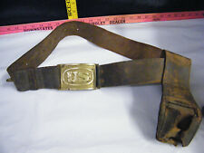 Vintage M1874 US Army Enlisted Belt & Belt Buckle w/Leather Harness For Scabbard picture