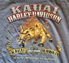 Vintage Harley Davidson Hanes Beefy Tee Kauai Hawaii T-shirt Size 3XL NWT  picture