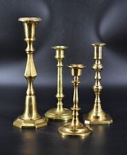 VTG Lot of 4 Brass Taper Candlesticks Holders Baluster Style Denmark India picture