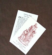St. Anthony Unfailing Prayer Shrine Boston Antique 70 yrs old Holy Card Not Used picture