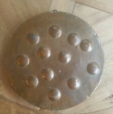 Oversized antique copper 19 inch kitchen mold escargot pan tin-lined primitive picture