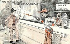 Postcard 1913 Cowboy gun play whiskey Bert Knight comic humor TP24-663 picture
