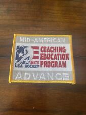 USA Hockey Coaching Education Program patch Sew On Rare Logo Mid American picture