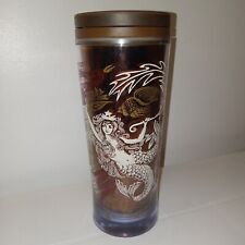 Starbucks Coffee Tumbler Copper Brown Double Tailed Siren Mermaid 2009 16 OZ picture