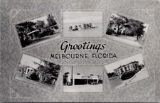 1950, Town Views, Greetings from MELBOURNE, Florida Real Photo Postcard picture