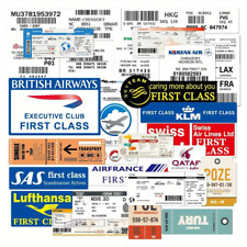 30pcs Airline Stickers Boarding Check Air Ticket Stickers Airline Stickers Pack picture