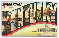 Postcard Greetings From Kentucky Large Letter Metrocraft picture