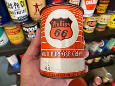 VINTAGE~ EMPTY~ PHILLIPS 66 MULTI PURPOSE PHILUBE 1 LB GREASE CAN~ EXCELLENT picture