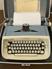 Vintage 1960's Royal Aristocrat Portable Typewriter with Case Baby Blue / Cream picture