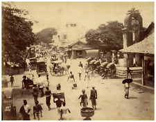 T. Scowen (Attr. to), Ceylon, Colombo, View in the Pettah near Kayman's Gate wine picture