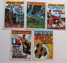 1961 Topps Crazy Card Lot (5) - #3, 4, 53, 56, 59 - Good Condition picture