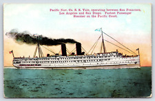 Original Old Vintage Antique Postcard S.S. Yale Boat Ship Steamer Pacific Coast picture