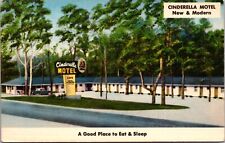 Linen Postcard Cinderella Motel in Prattville, Albama picture