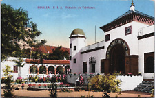 Spain Sevilla Pabellon de Telefonos Seville Vintage Postcard C070 picture